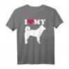 Ich liebe meinen Akita T-Shirt - Hundeliebhaber Geschenk mit Akita Motiv, Japanische Hunderasse, klassisch geschnitten
