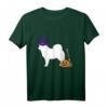Alaskan Malamute Halloween Hund mit Hexenhut Langarmshirt – Lustiges Tierkostüm für Hunde-Liebhaber und Halloween-Feiern