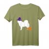 Alaskan Malamute Halloween Hund mit Hexenhut Langarmshirt – Lustiges Tierkostüm für Hunde-Liebhaber und Halloween-Feiern