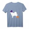 Alaskan Malamute Halloween Hund mit Hexenhut Langarmshirt – Lustiges Tierkostüm für Hunde-Liebhaber und Halloween-Feiern