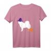Alaskan Malamute Halloween Hund mit Hexenhut Langarmshirt – Lustiges Tierkostüm für Hunde-Liebhaber und Halloween-Feiern