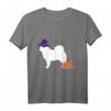 Alaskan Malamute Halloween Hund mit Hexenhut Langarmshirt – Lustiges Tierkostüm für Hunde-Liebhaber und Halloween-Feiern