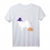 Alaskan Malamute Halloween Hund mit Hexenhut Langarmshirt – Lustiges Tierkostüm für Hunde-Liebhaber und Halloween-Feiern