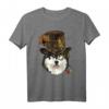 Steampunk Alaskan Malamute Dog T-Shirt - Unique Victorian-Inspired Gift for Animal and Steampunk Lovers, Perfect for Birthdays and Christmas