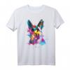 Deutscher Schäferhund Splash Art T-Shirt - Farbintensives Kunstdesign als Geschenk für Hundeliebhaber und Schäferhundfans