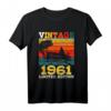 60 Jahre alt Angeln Fischer T-Shirt - Vintage 1961 Geburtstag Geschenk für Männer und Jungen, perfekt für Angler & Fischer-Omas & -Opas