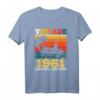 60 Jahre alt Angeln Fischer T-Shirt - Vintage 1961 Geburtstag Geschenk für Männer und Jungen, perfekt für Angler & Fischer-Omas & -Opas