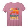 60 Jahre alt Angeln Fischer T-Shirt - Vintage 1961 Geburtstag Geschenk für Männer und Jungen, perfekt für Angler & Fischer-Omas & -Opas