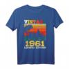 60 Jahre alt Angeln Fischer T-Shirt - Vintage 1961 Geburtstag Geschenk für Männer und Jungen, perfekt für Angler & Fischer-Omas & -Opas