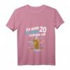 Damen & Herren 20. Geburtstag T-Shirt mit Lama Alpaka V-Ausschnitt – Lustiges Geschenk für 2001 Geborene, Freunde & Familie