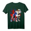 Britische Bulldogge mit Union Jack Flagge Illustration T-Shirt – Perfekt für UK-Fans und königliche Feierlichkeiten