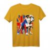 Britische Bulldogge mit Union Jack Flagge Illustration T-Shirt – Perfekt für UK-Fans und königliche Feierlichkeiten