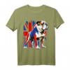 Britische Bulldogge mit Union Jack Flagge Illustration T-Shirt – Perfekt für UK-Fans und königliche Feierlichkeiten