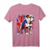 Britische Bulldogge mit Union Jack Flagge Illustration T-Shirt – Perfekt für UK-Fans und königliche Feierlichkeiten
