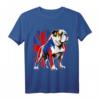 Britische Bulldogge mit Union Jack Flagge Illustration T-Shirt – Perfekt für UK-Fans und königliche Feierlichkeiten