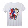 Britische Bulldogge mit Union Jack Flagge Illustration T-Shirt – Perfekt für UK-Fans und königliche Feierlichkeiten