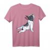 Französische Bulldogge Yoga T-Shirt für Frauen Lustig Hund Welpe - Perfektes Geschenk für Hunde- und Yoga-Fans