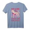 American Bulldog Just A Girl Who Loves Dog Floral T-Shirt – Lustiges Hundedesign für Damen, Welpenliebhaber & Tierfans