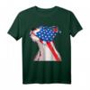Pitbull Hund T-Shirt mit Amerikanischer Flagge - Patriotisches USA Hunde Design für Damen, Herren, Jungen und Mädchen