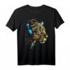 Leopard Musik - Tierliebhaber Kunst Kopfhörer Tier Leopard T-Shirt für Tierfans & Freunde