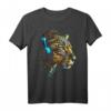 Leopard Musik - Tierliebhaber Kunst Kopfhörer Tier Leopard T-Shirt für Tierfans & Freunde