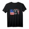American Staffordshire Terrier T-Shirt mit Amerika Fahne – Perfektes Geschenk für Hundeliebhaber, Herrchen, Frauchen & Züchter