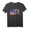 American Staffordshire Terrier T-Shirt mit Amerika Fahne – Perfektes Geschenk für Hundeliebhaber, Herrchen, Frauchen & Züchter