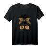Labrador Mom Dog Mom Messy Hair Dutt Leopardenmuster T-Shirt – Perfekt für Hundemamas, Tierliebhaberinnen & Geschenkideen