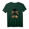 Labrador Mom Dog Mom Messy Hair Dutt Leopardenmuster T-Shirt – Perfekt für Hundemamas, Tierliebhaberinnen & Geschenkideen