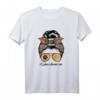 Labrador Mom Dog Mom Messy Hair Dutt Leopardenmuster T-Shirt – Perfekt für Hundemamas, Tierliebhaberinnen & Geschenkideen