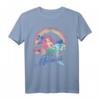 HapFrog T-Shirt mit Little Mermaid Pastel Rainbow Retro Grafik - Offiziell lizenziertes Geschenk für Meerjungfrauen-Fans