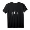 Angler Fischen Angeln Sprüche Vatertag Papa Herzschlag Langarmshirt – Perfektes Geschenk für Fischer, Angler & Opa zu Geburtstag, Weihnachten & Vatertag