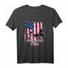 Fisch-Motiv Papa T-Shirt für Vatertag & Geburtstag – Angeln Vater Geschenk mit American Flag Design