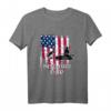 Fisch-Motiv Papa T-Shirt für Vatertag & Geburtstag – Angeln Vater Geschenk mit American Flag Design