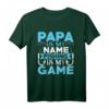 HapFrog Papa is my name fishing is my Game T-Shirt – Lustiges Angelmotiv für Anglerpapa zum Geburtstag