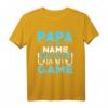 HapFrog Papa is my name fishing is my Game T-Shirt – Lustiges Angelmotiv für Anglerpapa zum Geburtstag
