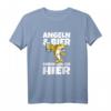 Herren Angeln und Bier - Lustiges Fischer Petri Heil T-Shirt für Hobbyangler, Freunde & Familie