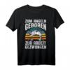 Herren Zum Angeln geboren zur Arbeit gezwungen - Lustiges Angler T-Shirt als Geschenk für Papa, Opa & Ehemann zum Vatertag oder Geburtstag