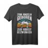 Herren Zum Angeln geboren zur Arbeit gezwungen - Lustiges Angler T-Shirt als Geschenk für Papa, Opa & Ehemann zum Vatertag oder Geburtstag