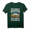 Herren Zum Angeln geboren zur Arbeit gezwungen - Lustiges Angler T-Shirt als Geschenk für Papa, Opa & Ehemann zum Vatertag oder Geburtstag