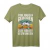 Herren Zum Angeln geboren zur Arbeit gezwungen - Lustiges Angler T-Shirt als Geschenk für Papa, Opa & Ehemann zum Vatertag oder Geburtstag
