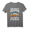 Herren Zum Angeln geboren zur Arbeit gezwungen - Lustiges Angler T-Shirt als Geschenk für Papa, Opa & Ehemann zum Vatertag oder Geburtstag