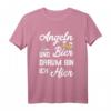 Angeln und Bier Darum Bin Ich Hier - Lustiges Fischer T-Shirt als Geschenk für Angler und Fischer für den nächsten Angelausflug