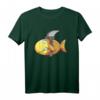 Be Diffenent Goldfisch Hai T-Shirt mit Haiflosse - Lustiges Meerestier Design für Kinder, Damen und Herren, Perfekt als Geschenk für Fisch- und Hai-Fans