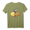 Be Diffenent Goldfisch Hai T-Shirt mit Haiflosse - Lustiges Meerestier Design für Kinder, Damen und Herren, Perfekt als Geschenk für Fisch- und Hai-Fans