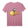 Be Diffenent Goldfisch Hai T-Shirt mit Haiflosse - Lustiges Meerestier Design für Kinder, Damen und Herren, Perfekt als Geschenk für Fisch- und Hai-Fans