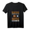 Damen Kaffee Goldfisch T-Shirt mit V-Ausschnitt - Perfekt für Aquaristik Liebhaber und Kaffeemomente