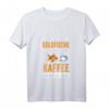 Damen Kaffee Goldfisch T-Shirt mit V-Ausschnitt - Perfekt für Aquaristik Liebhaber und Kaffeemomente