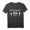 Lustiges Teich & Fisch T-Shirt mit Kaffee, Fischen & Bier Spruch – Perfektes Geschenk für Gartenteich- und Aquaristik-Fans