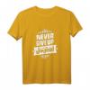 Never Giveup T-Shirt mit Arabischer Schrift - Motivationsshirt für Durchhaltevermögen & Kulturliebhaber